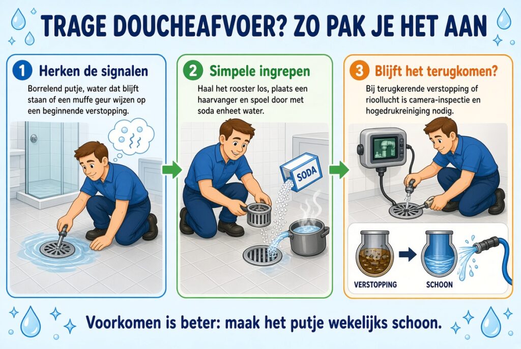 Trage afvoer 7 sluipende oorzaken waardoor je douche niet goed doorloopt